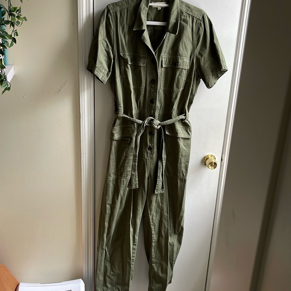 Madewell khaki green jumpsuit